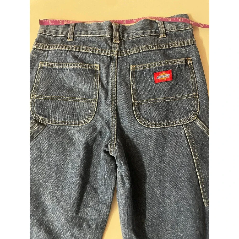 Dickies Kids Classic Dark Wash Blue Straight Leg Carpenter Jeans Size 14